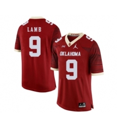 Oklahoma Sooners 9 CeeDee Lamb Red 47 Game Winning Streak College Football Jersey