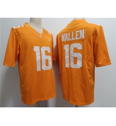 Men's Notre Tennessee Volunteers #16 Morgan Wallen Orange Stitched Jersey