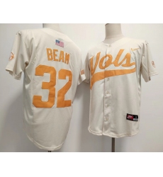 Men's Tennessee Volunteers #32 Drew Beam White Stitched Jersey