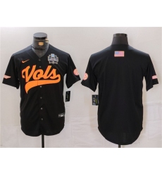 Men's Tennessee Volunteers Black With Patch Stitched Jersey