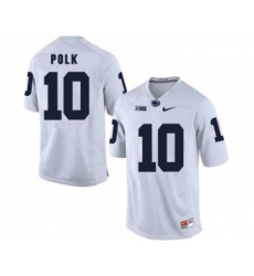 Penn State Nittany Lions 10 Brandon Polk White College Football Jersey