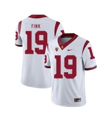 USC Trojans 19 Matt Fink White College Football Jersey