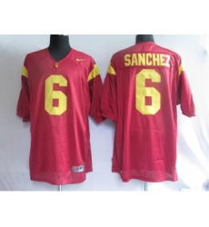 USC Trojans 6 Sanchez red Jerseys