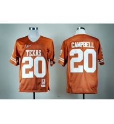 Texas Longhorns 20 Earl Campbell Orange College Jersey