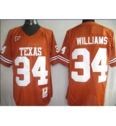 Texas Longhorns 34 Williams orange m&n Jerseys