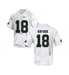 Notre Dame Fighting Irish 18 Ben Koyack White College Football Jersey