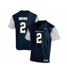 Notre Dame Fighting Irish 2 Chris Brown Navy College Football Jersey