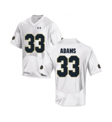 Notre Dame Fighting Irish 33 Josh Adams White College Football Jersey