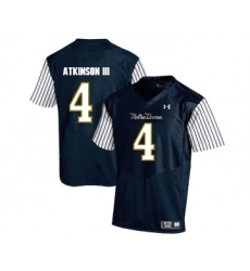 Notre Dame Fighting Irish 4 George Atkinson III Navy College Football Jersey