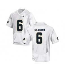 Notre Dame Fighting Irish 6 Equanimeous St. Brown White College Football Jersey