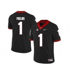 Georgia Bulldogs 1 Justin Fields Black College Football Jersey