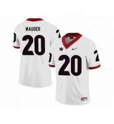 Georgia Bulldogs 20 Quincy Mauger White Nike College Football Jersey