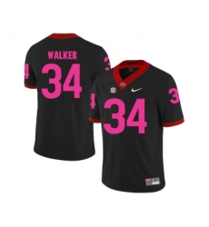 Georgia Bulldogs 34 Herschel Walker Black 2018 Breast Cancer Awareness College Football Jersey