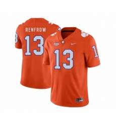 Clemson Tigers 13 Hunter Renfrow Orange Nike College Football Jersey