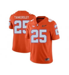 Clemson Tigers 25 Cordrea Tankersley Orange With Diamond Logo College Football Jersey