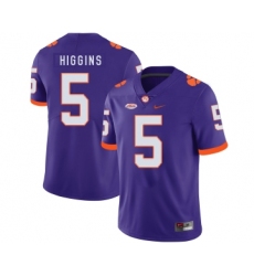 Clemson Tigers 5 Tee Higgins Purple Nike College Football Jersey