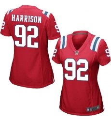 Women's Nike New England Patriots #92 James Harrison Game Red Alternate NFL Jersey