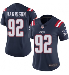 Women's Nike New England Patriots #92 James Harrison Limited Navy Blue Rush Vapor Untouchable NFL Jersey