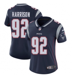 Women's Nike New England Patriots #92 James Harrison Navy Blue Team Color Vapor Untouchable Limited Player NFL Jersey