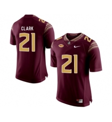 Florida State Seminoles 21 Corey Clark Marroon College Football Jersey