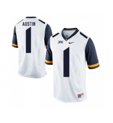 West Virginia Mountaineers 1 Tavon Austin White College Football Jersey