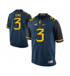 West Virginia Mountaineers 3 Charles Sims Navy College Football Jersey