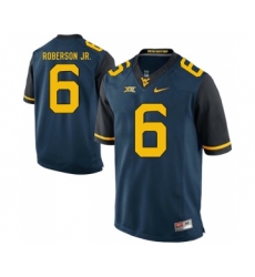 West Virginia Mountaineers 6 Reggie Roberson Jr. Navy College Football Jersey