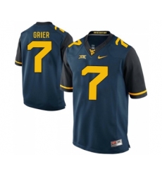 West Virginia Mountaineers 7 Will Grier Navy College Football Jersey