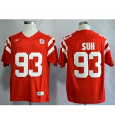 Nebraska Cornhuskers 93 Ndamukong Suh Red College Football Jersey