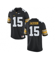 Iowa Hawkeyes 15 Joshua Jackson Black College Football Jersey