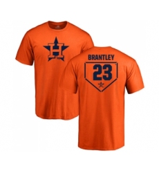 Baseball Houston Astros #23 Michael Brantley Orange RBI T-Shirt