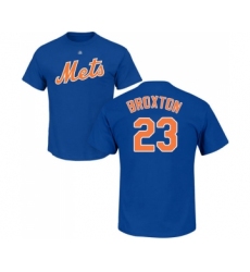 Baseball New York Mets #23 Keon Broxton Royal Blue Name & Number T-Shirt