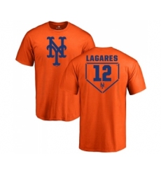 MLB Nike New York Mets #12 Juan Lagares Orange RBI T-Shirt