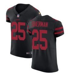 Men's Nike San Francisco 49ers #25 Richard Sherman Black Alternate Vapor Untouchable Elite Player NFL Jersey