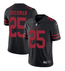 Men's Nike San Francisco 49ers #25 Richard Sherman Black Vapor Untouchable Limited Player NFL Jersey