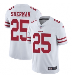 Men's Nike San Francisco 49ers #25 Richard Sherman White Vapor Untouchable Limited Player NFL Jersey