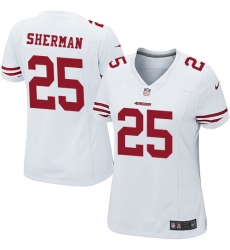 Women's Nike San Francisco 49ers #25 Richard Sherman Game White NFL Jersey