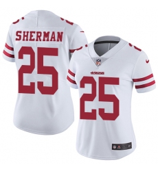 Women's Nike San Francisco 49ers #25 Richard Sherman White Vapor Untouchable Limited Player NFL Jersey