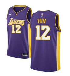Youth Nike Los Angeles Lakers #12 Channing Frye Swingman Purple NBA Jersey - Statement Edition