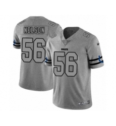 Men's Indianapolis Colts #56 Quenton Nelson Limited Gray Team Logo Gridiron Football Jersey