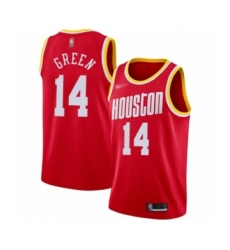 Men's Houston Rockets #14 Gerald Green Authentic Red Hardwood Classics Finished Basketball Jersey