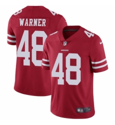Men's Nike San Francisco 49ers #48 Fred Warner Red Team Color Vapor Untouchable Limited Player NFL Jersey