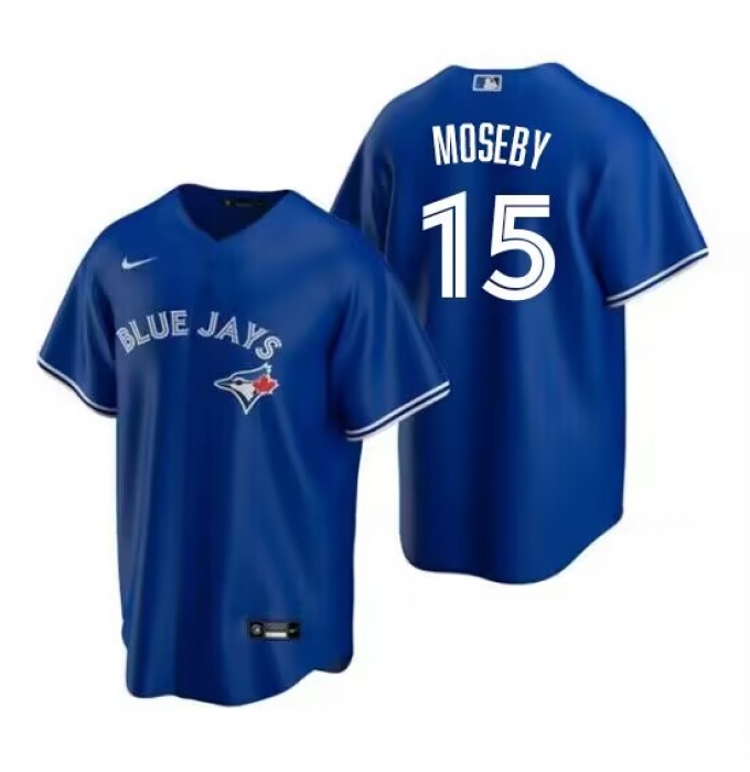 Mens Toronto Blue Jays #15 Moseby Nike Royal Alternate Cool Base Jersey