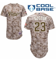 Men's Majestic San Diego Padres #23 Matt Szczur Authentic Camo Alternate 2 Cool Base MLB Jersey