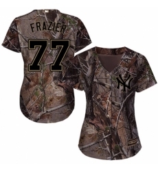 Women's Majestic New York Yankees #77 Clint Frazier Authentic Camo Realtree Collection Flex Base MLB Jersey