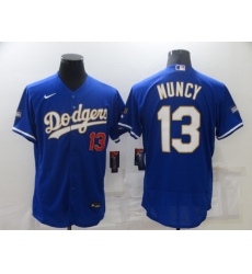Men's Nike Los Angeles Dodgers #13 Max Muncy Blue Gold Elite Jersey