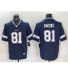Men's Dallas Cowboys #81 Terrell Owens Navy Vapor Untouchable Limited Football Stitched Jersey