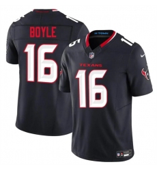 Men's Houston Texans #16 Tim Boyle Navy 2024 Vapor F.U.S.E. Limited Stitched Jersey