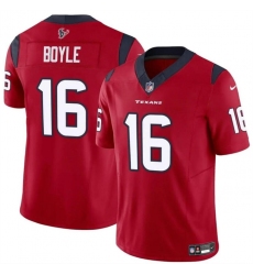 Men's Houston Texans #16 Tim Boyle Red 2024 F.U.S.E Vapor Untouchable Stitched Football Jersey