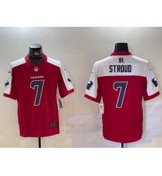 Men's Houston Texans #7 CJ Stroud Limited Red Thanksgiving Fashion FUSE Jersey